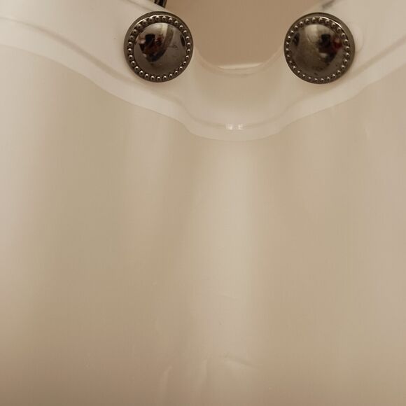 10 Shower Curtain Hooks LUXE Decor Button Style Polished Gunmetal Dark PRETTY! - Picture 10 of 14